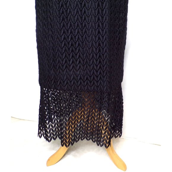 🆕KAY UNGER Tatum Lace Midi Cocktail Dress Black 10 - Picture 8 of 11